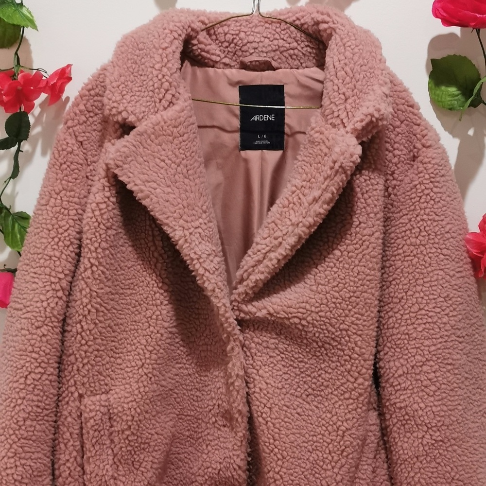 🌸 Pink Teddy Bear Jacket 🌸 - Picture 3 of 4